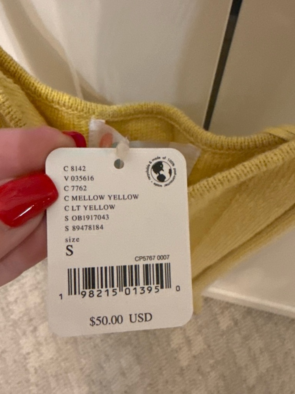 NWT Free People Stellar Sweater Mini Dress in Mellow Yellow size small - Picture 3 of 4